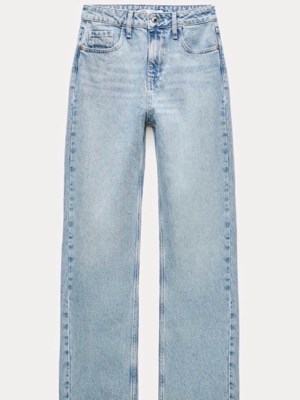 Zara Light Blue high-Rise Straight Jeans size 2 / 34 / fit like 25